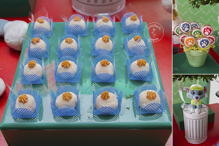 Montagem de três fotos com pirulos, beijinhos e um cachorrinho de pelúcia