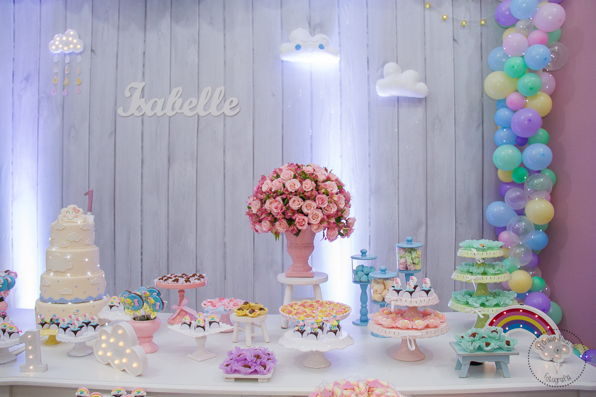 Close na mesa de doces da direita 