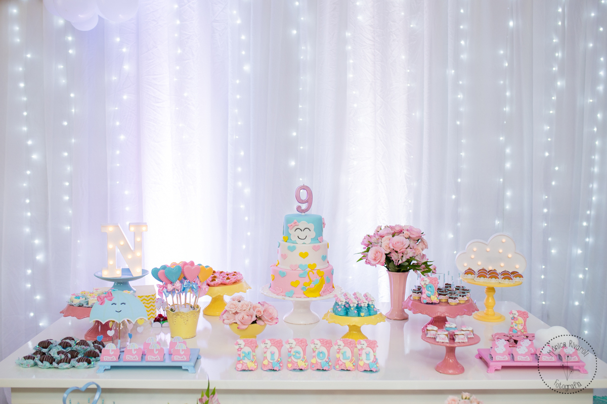 Close na mesa de doces superior 