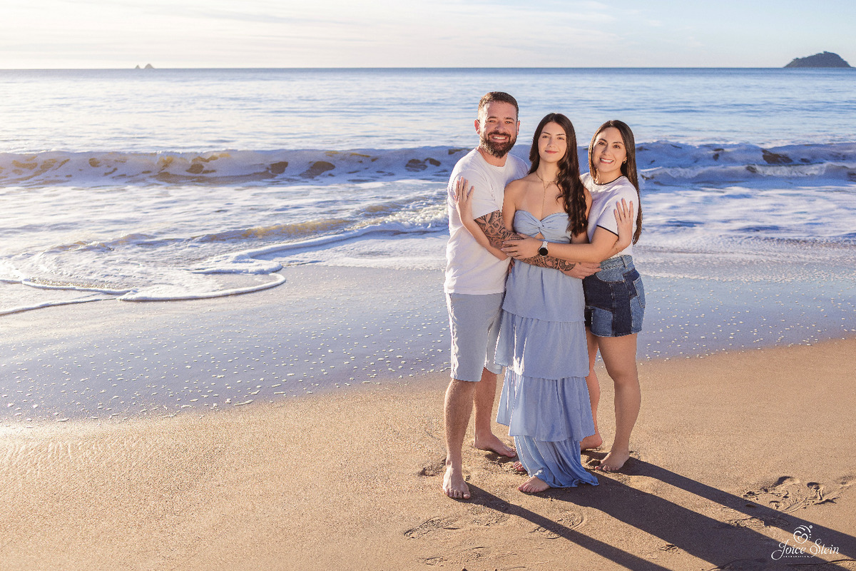 familia na praia