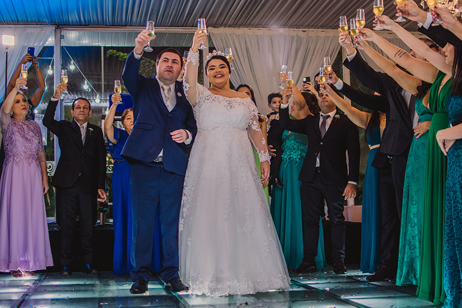 brinde dos noivos Garden Buffet na Maraponga Fortaleza