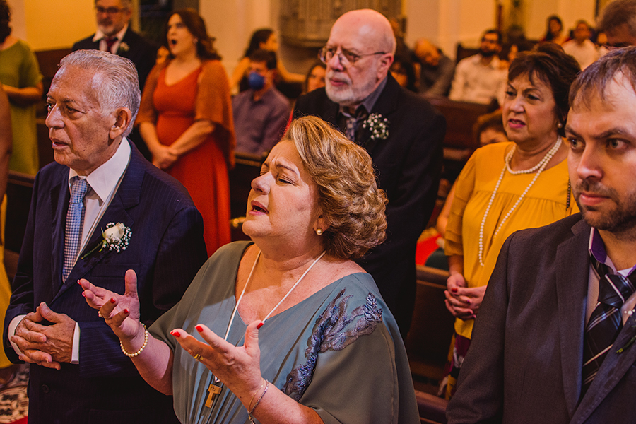 pais da noiva no casamento na paróquia nossa senhora do Carmo em Fortaleza centro