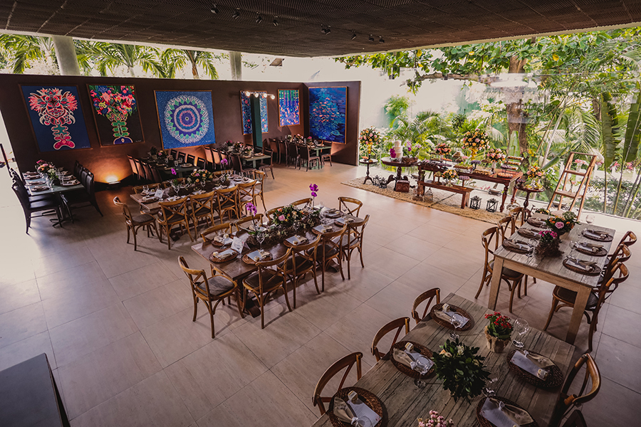 decoração de casamento no pipo restaurante em Fortaleza