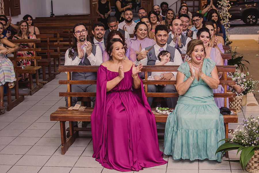 As mães dos noivos no casamento  na Paróquia São Francisco de Assis, Tapera Aquiraz 