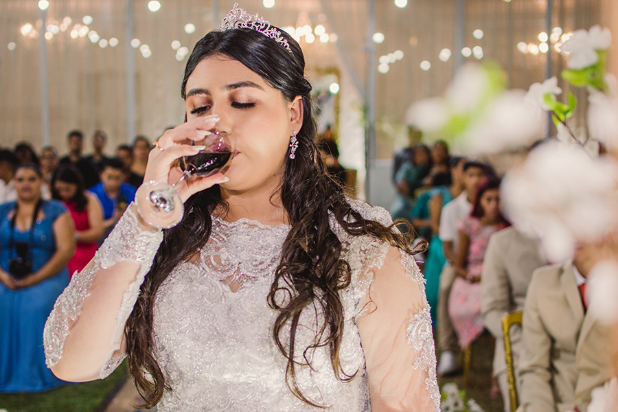 Santa ceia  cerimônia de casamento no buffet Garden em Fortaleza