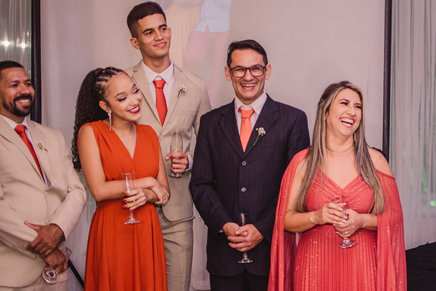 Homenagem para a mãe da noiva na festa de casamento no buffet Garden em Fortaleza