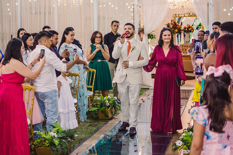 Entrada da Noivo no Buffet Garden no Bairro na Maraponga em Fortaleza