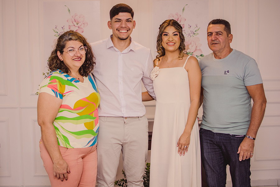 familiares no casamento civil no cartório do mondubim