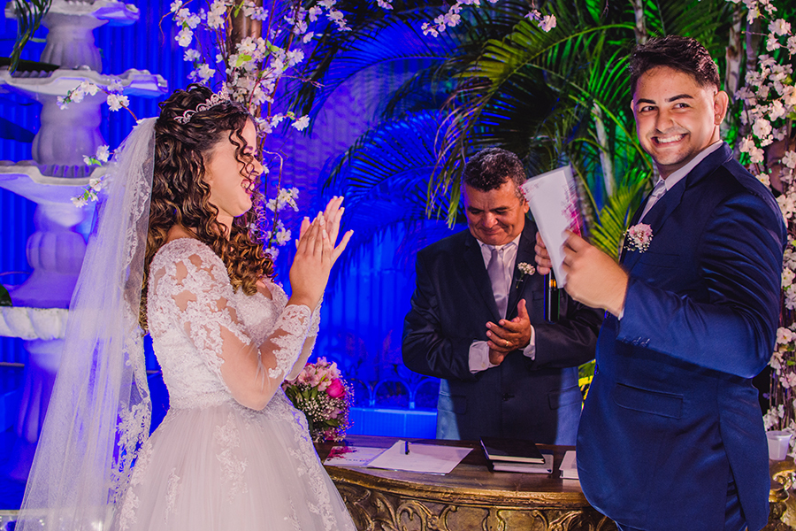 votos dos noivos na cerimônia de casamento Fortaleza no north Buffet