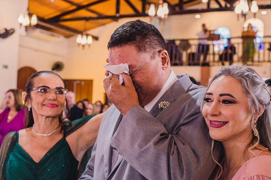 Paróquia São João Eudes cerimônia  de casamento pai da noiva chora - Fortaleza - Ceará