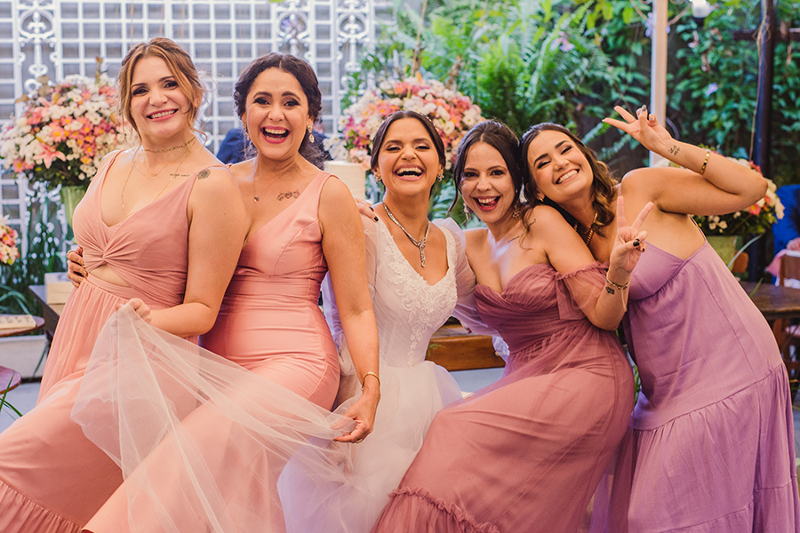 Esapaço Casarão recepção de casamento as madrinhas da noiva