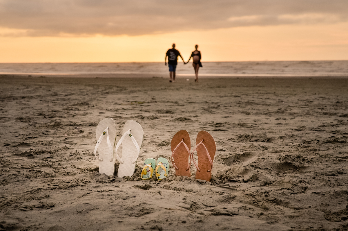 Ensaio gestante, nascer do sol