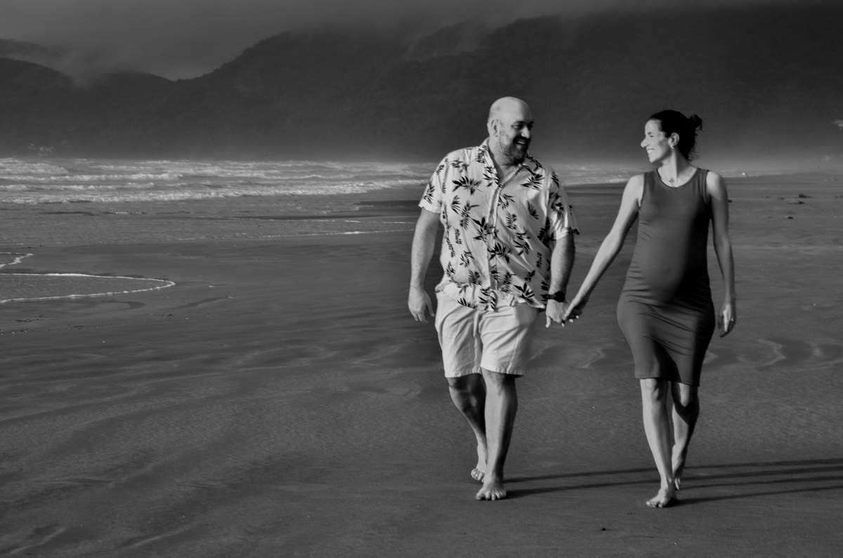 Ensaio gestante, nascer do sol