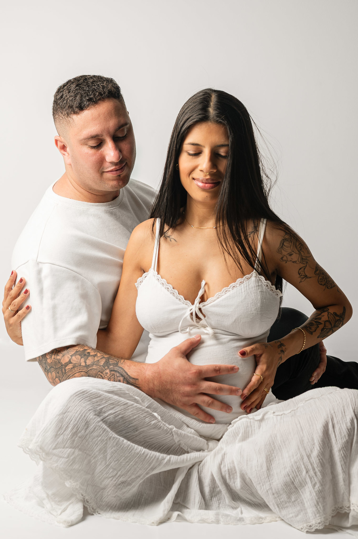 ensaio de gestante em estúdio