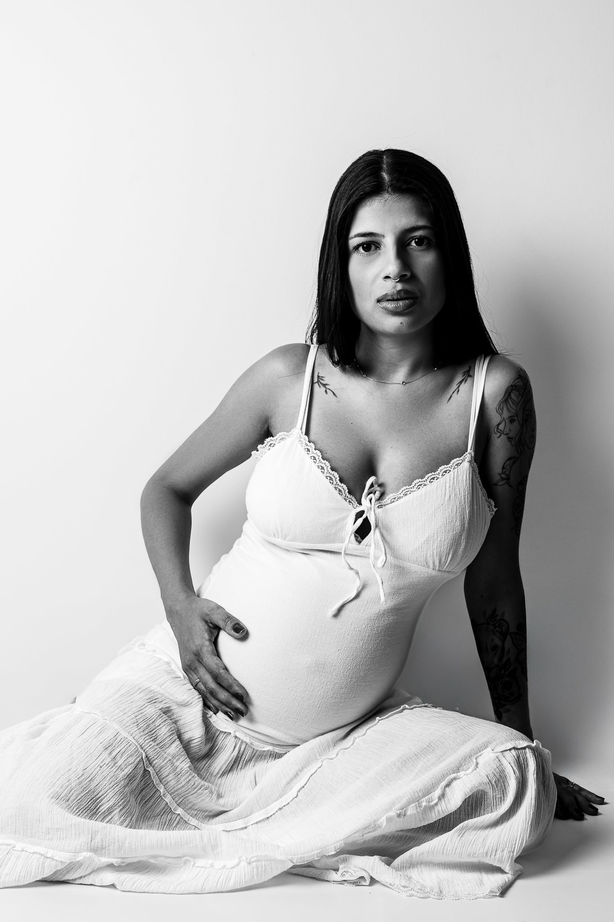 ensaio de gestante em estúdio