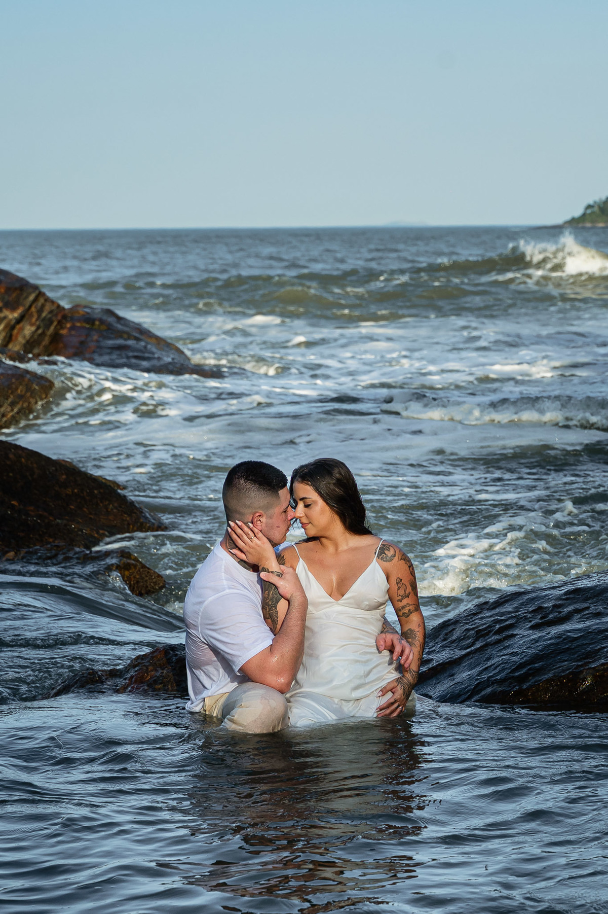 fotografia de casamento - ensaio de casal na praia - pré wedding - pré casamento - Peruíbe/sp