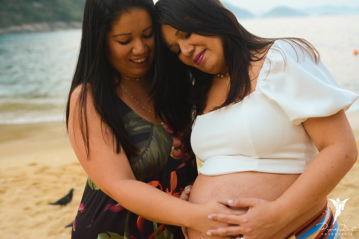 Ensaio Gestante Externa na Praia Vermelha, Urca, Rio de Janeiro