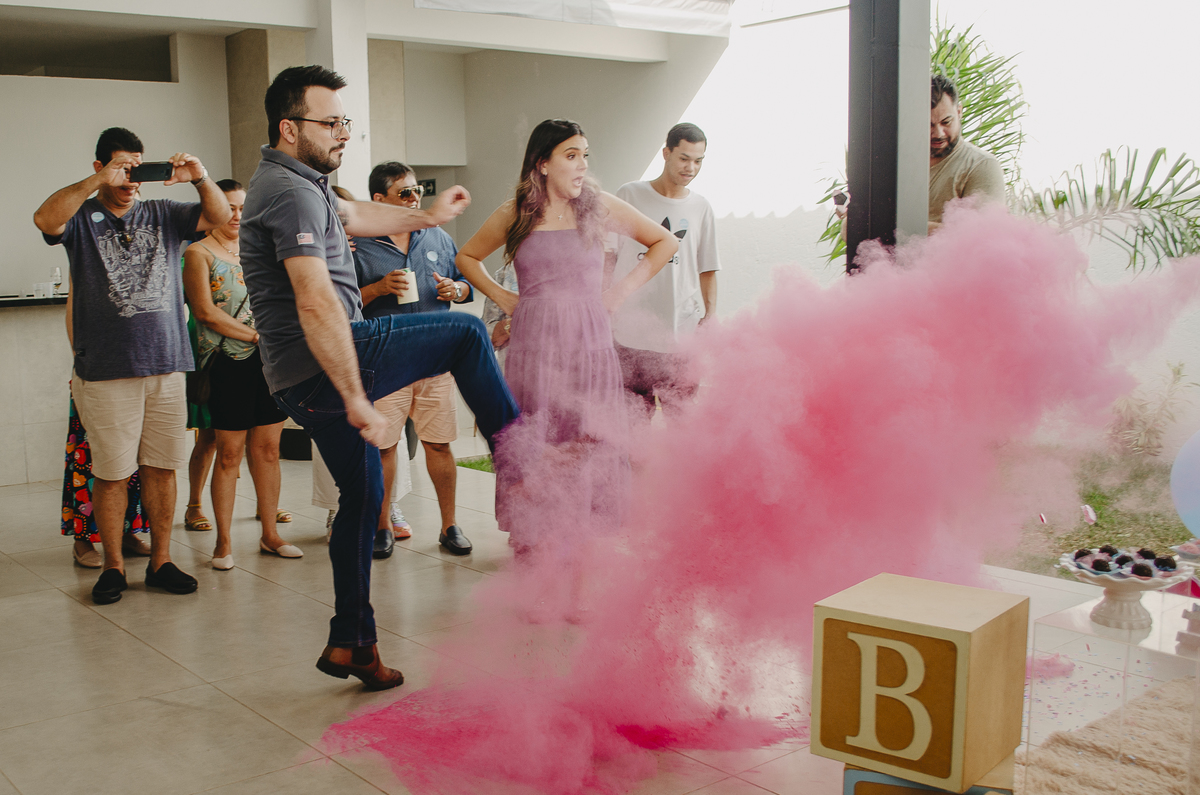 Chá revelação uberlândia, tema ursos, bola de futebol