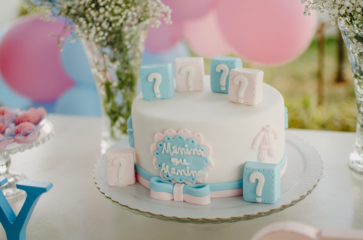 Chá revelação uberlândia, tema ursos, bolo