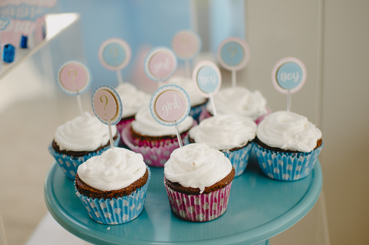 Chá revelação uberlândia, tema ursos, cupcakes