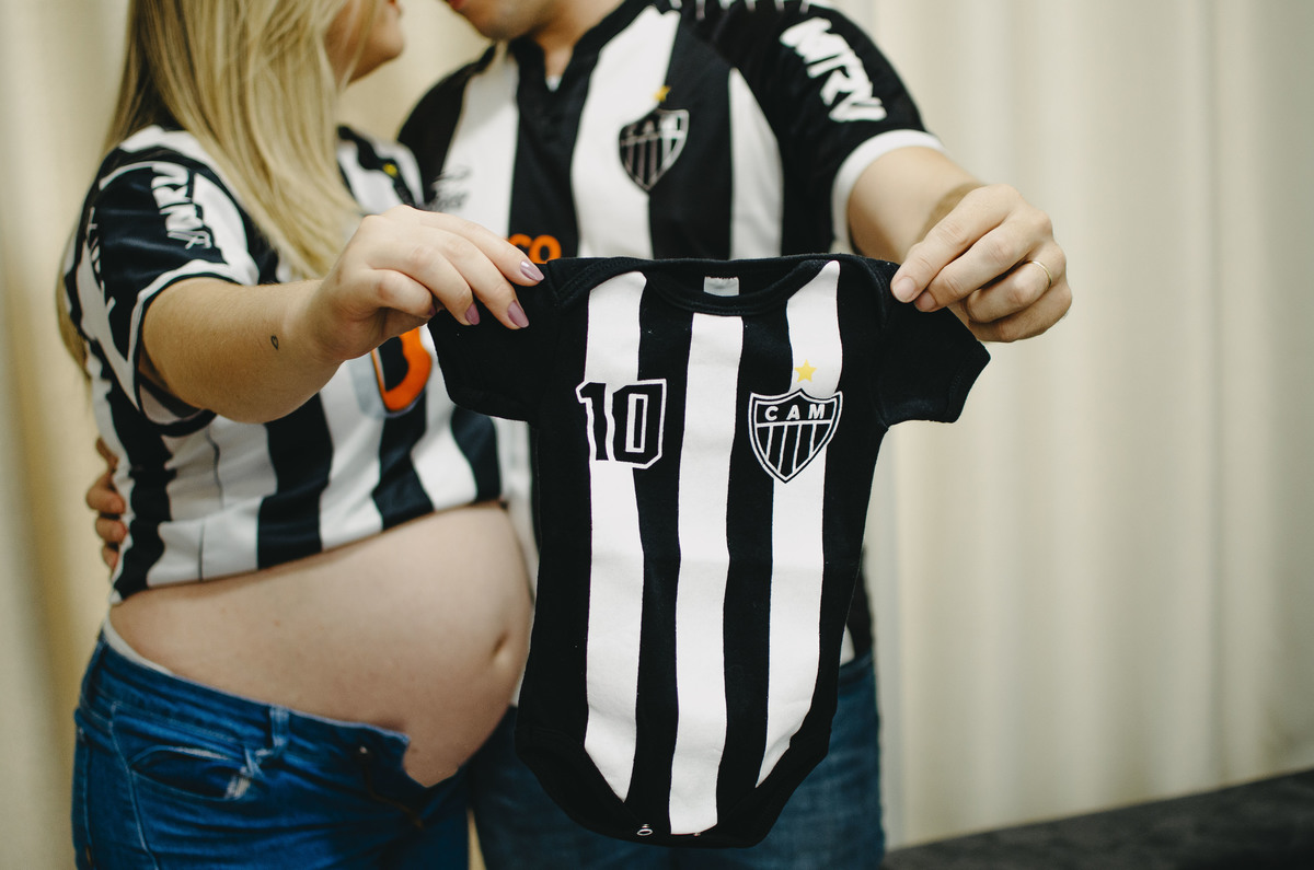 ensaio de gestante em casa atletico mineiro