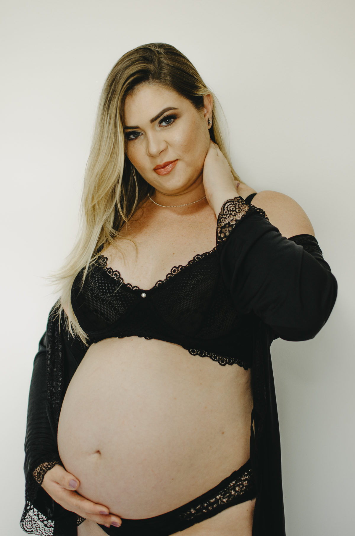 ensaio de gestante em casa