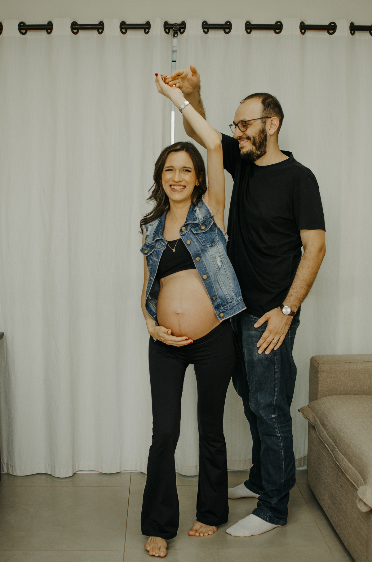 ensaio de gestante em uberlandia em casa