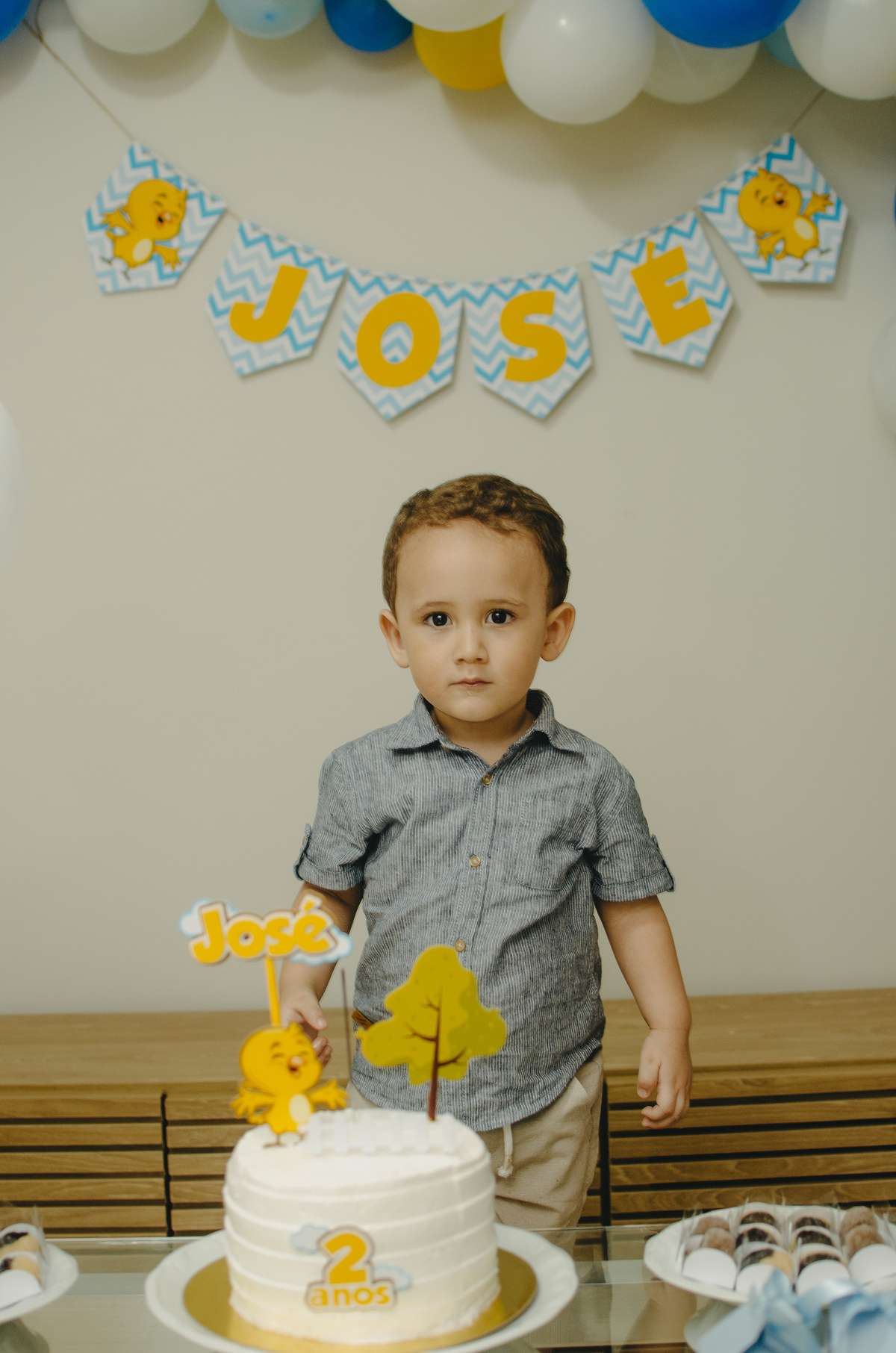 aniversario infantil minimalista em casa tema pintinho amarelinho