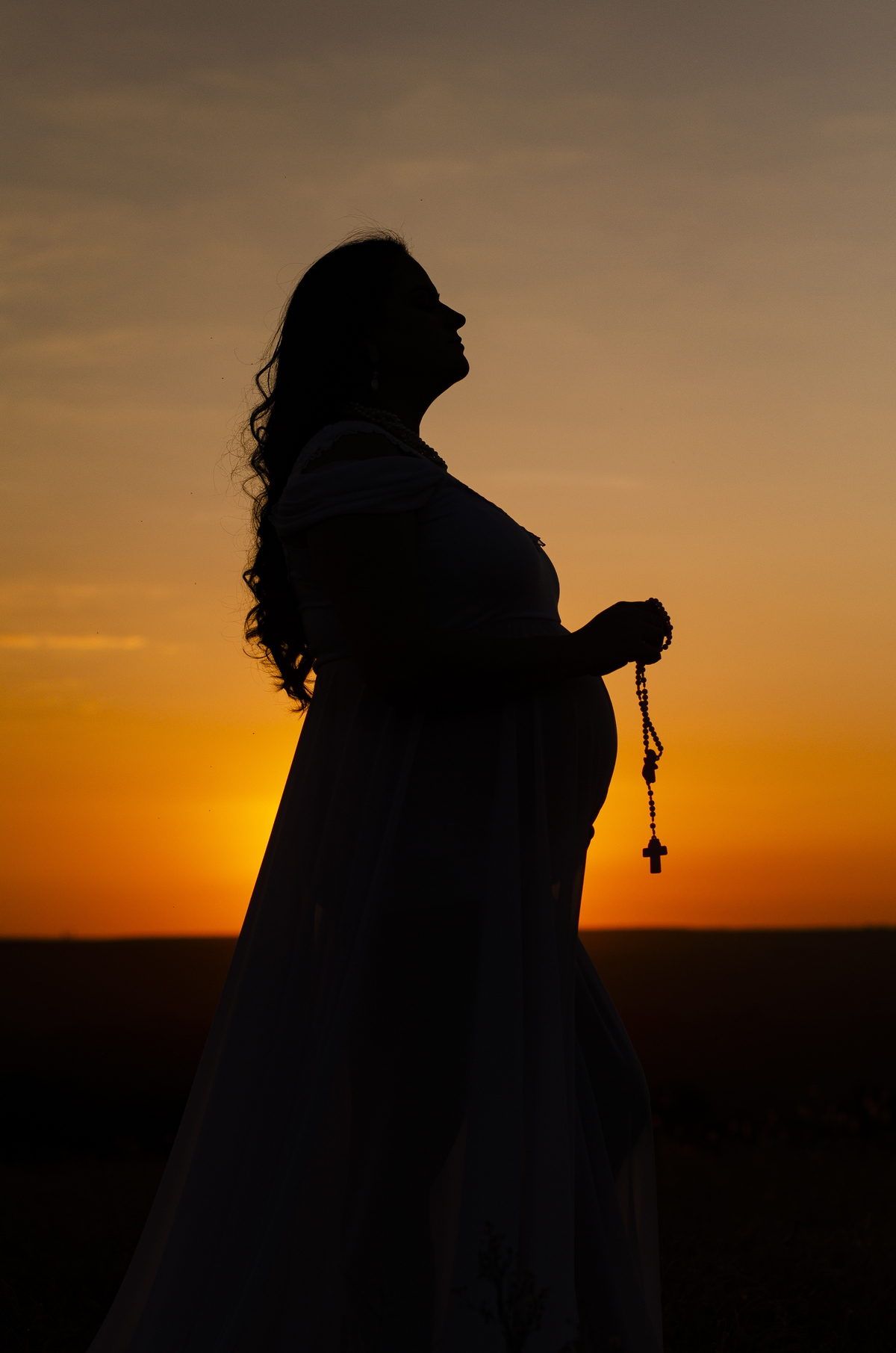 ensaio de gestante no por do sol uberlandia silhoueta