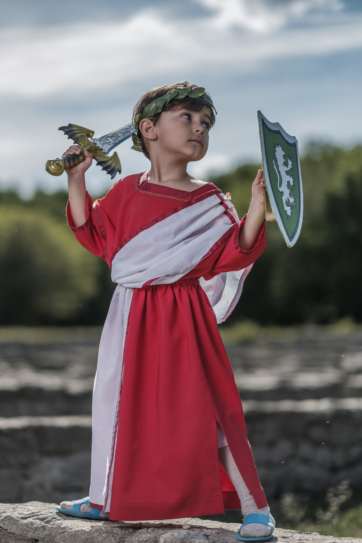 Fotografia de criança fantasia romana Braga 