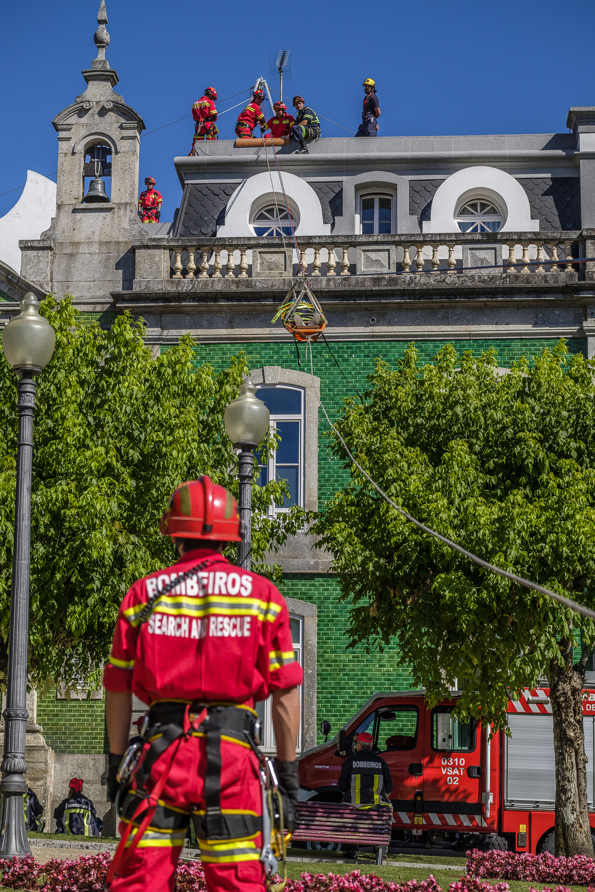 Fotojornalismo reportagem Simulacro Bombeiros Voluntários da Póvoa de Lanhoso Braga Porto Barcelos Guimarães