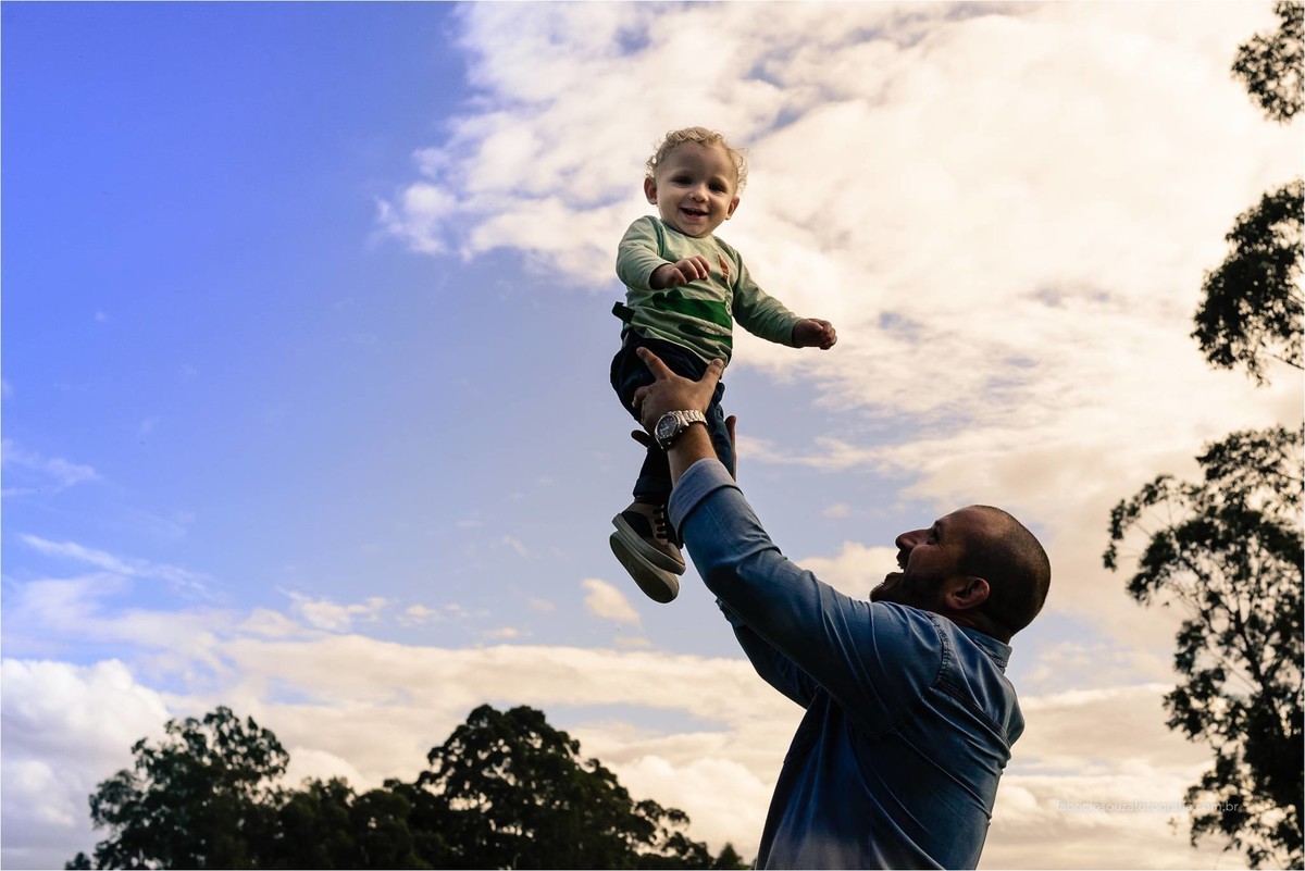 ensaio 1 ano; familia; pai e filho