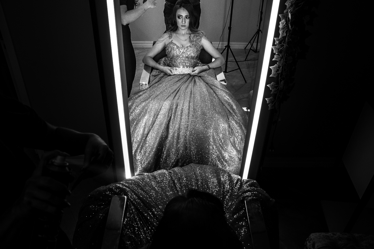 raissa no making-of, alle cabelereiros, estética cachoeirinha, preparação para a festa de 15 anos.