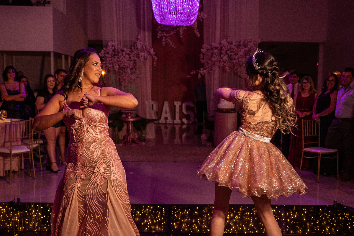 início da balada com a participação da mamãe