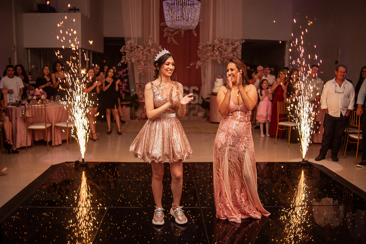 início da balada com a participação da mamãe