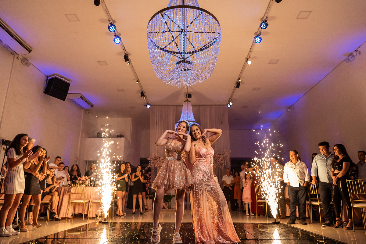 início da balada com a participação da mamãe