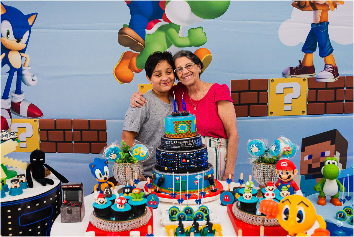 aniversário 10 anos Samuel, Oba Oba festas e eventos, cachoeirinha, festa de 10 anos, festa infantil, festa animada, aniversário do filho, meu garoto, festa games, decoração infantil, minecraft, sonic, pac man, mario bros, decoração games, fabricio souza 