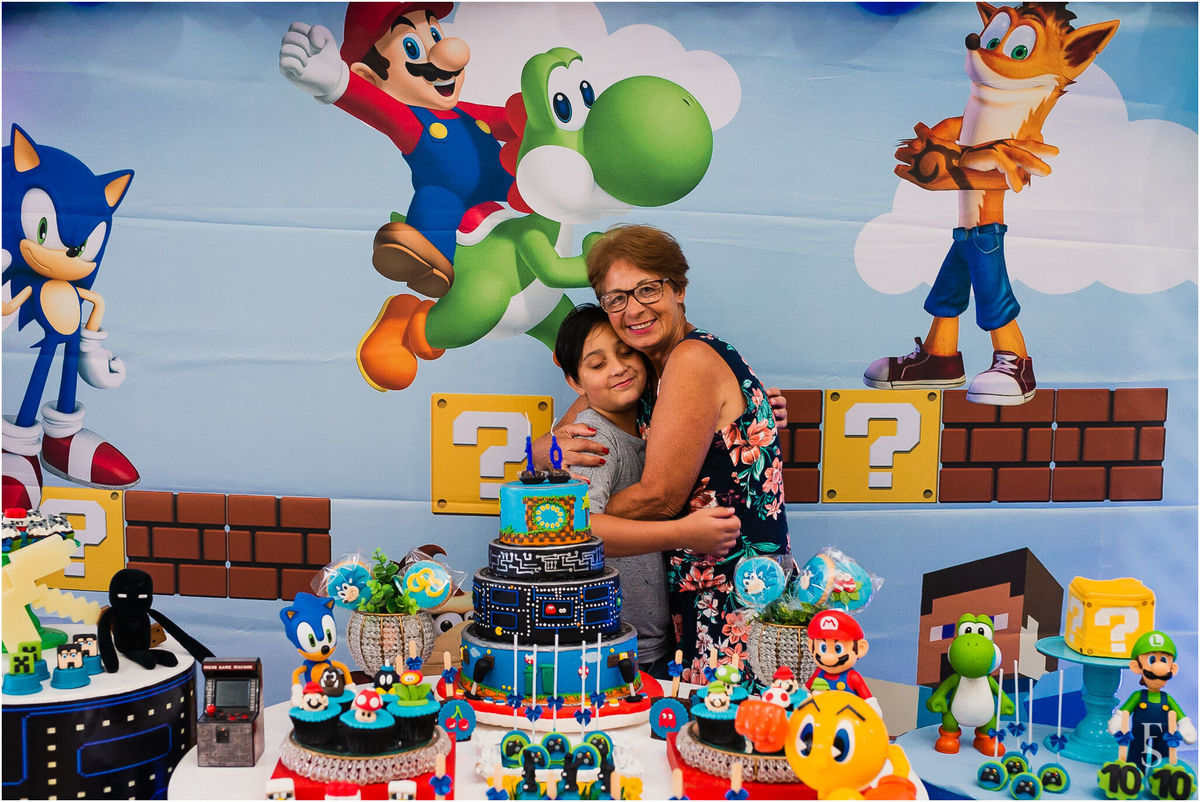 aniversário 10 anos Samuel, Oba Oba festas e eventos, cachoeirinha, festa de 10 anos, festa infantil, festa animada, aniversário do filho, meu garoto, festa games, decoração infantil, minecraft, sonic, pac man, mario bros, decoração games, fabricio souza 