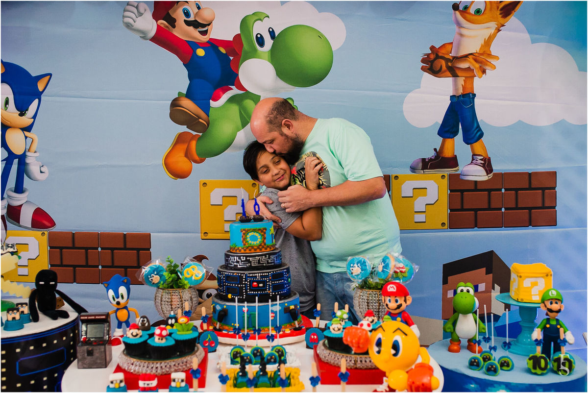 aniversário 10 anos Samuel, Oba Oba festas e eventos, cachoeirinha, festa de 10 anos, festa infantil, festa animada, aniversário do filho, meu garoto, festa games, decoração infantil, minecraft, sonic, pac man, mario bros, decoração games, fabricio souza 