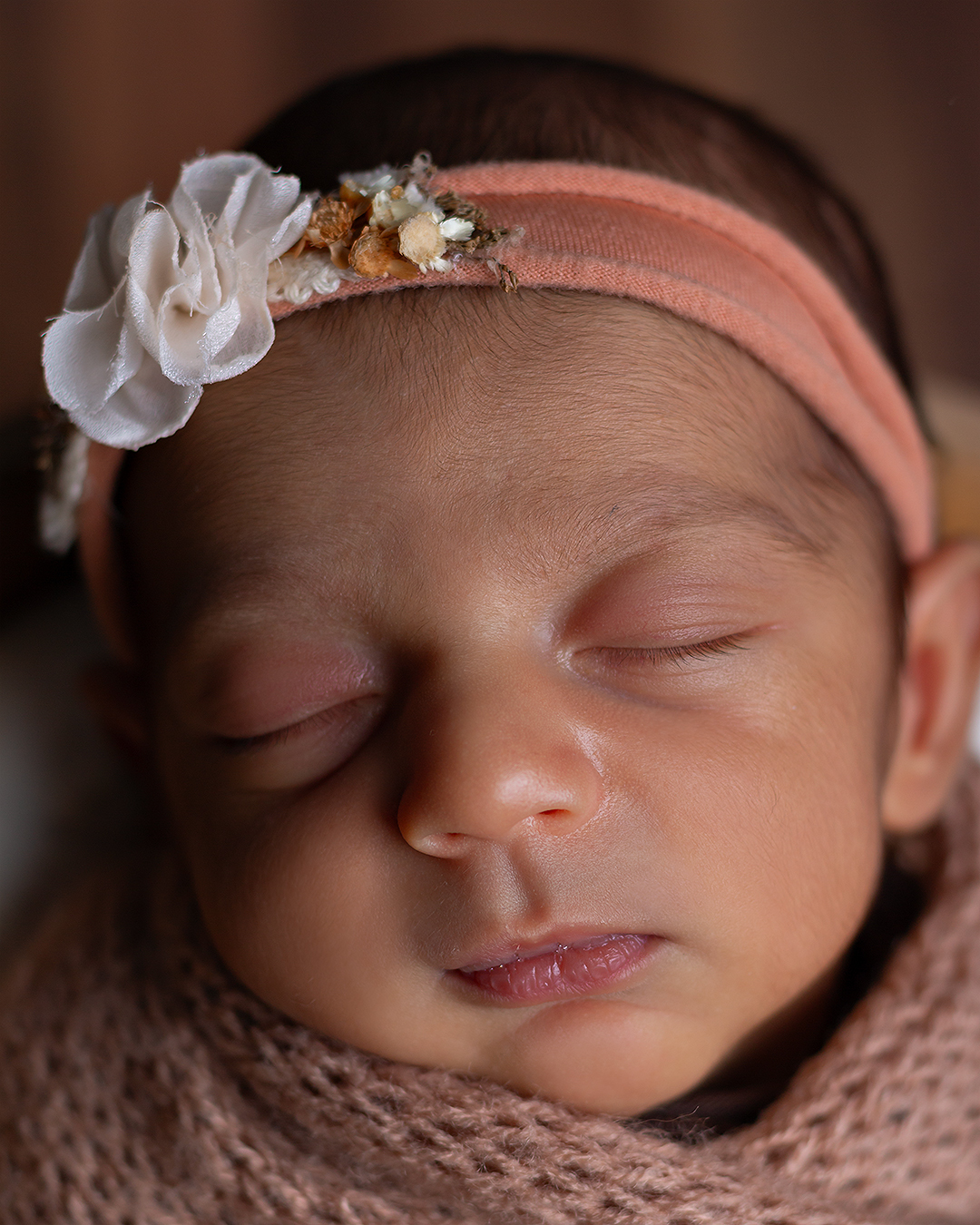 rostinho de bebê em ensaio newborn natal rn