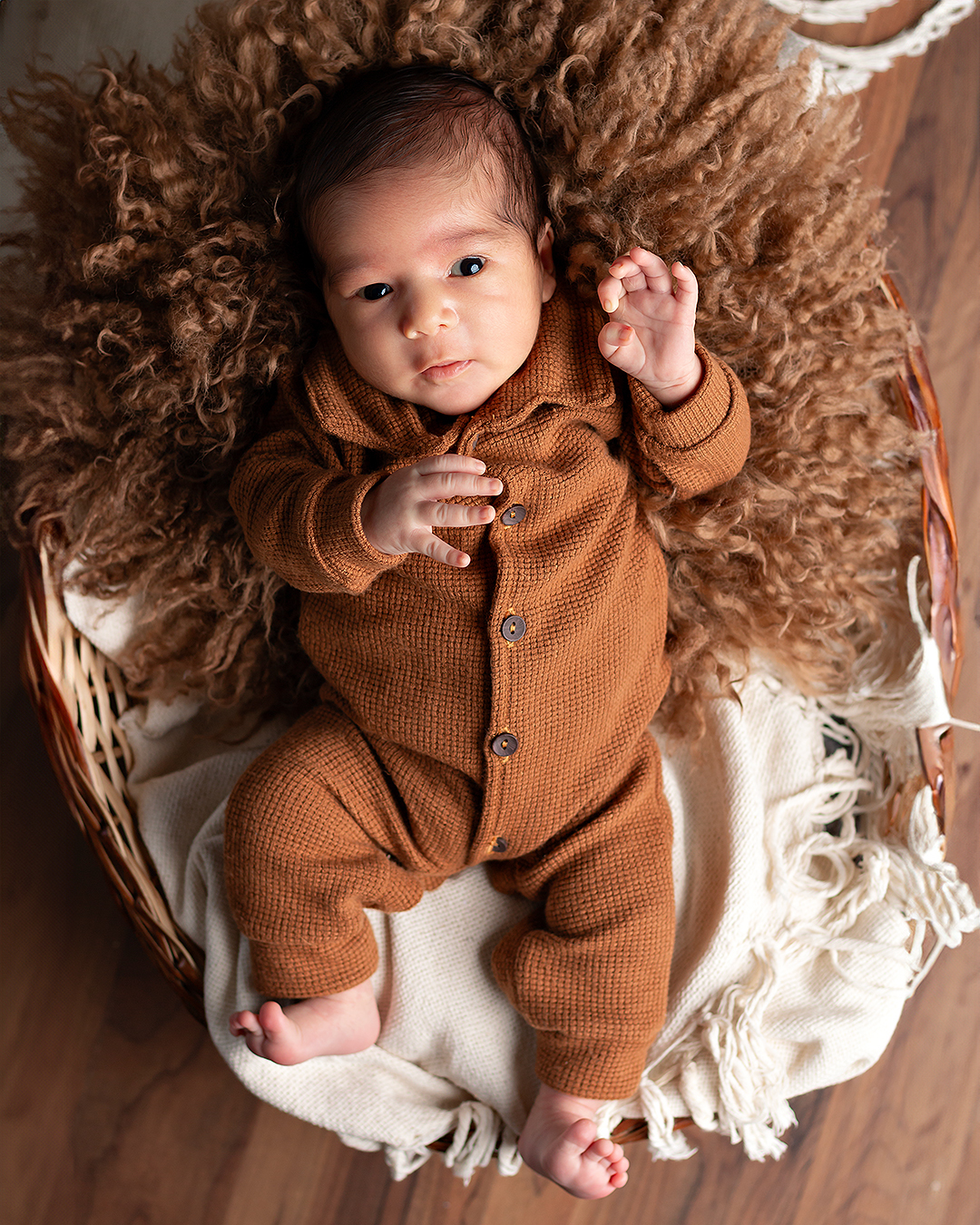 Ensaio de bebê em estúdio. Acompanhamento Mensal.