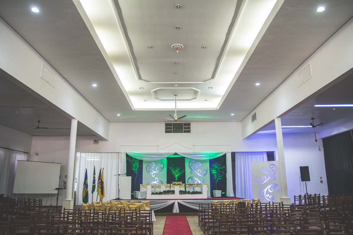 Salão todo decorado para formatura