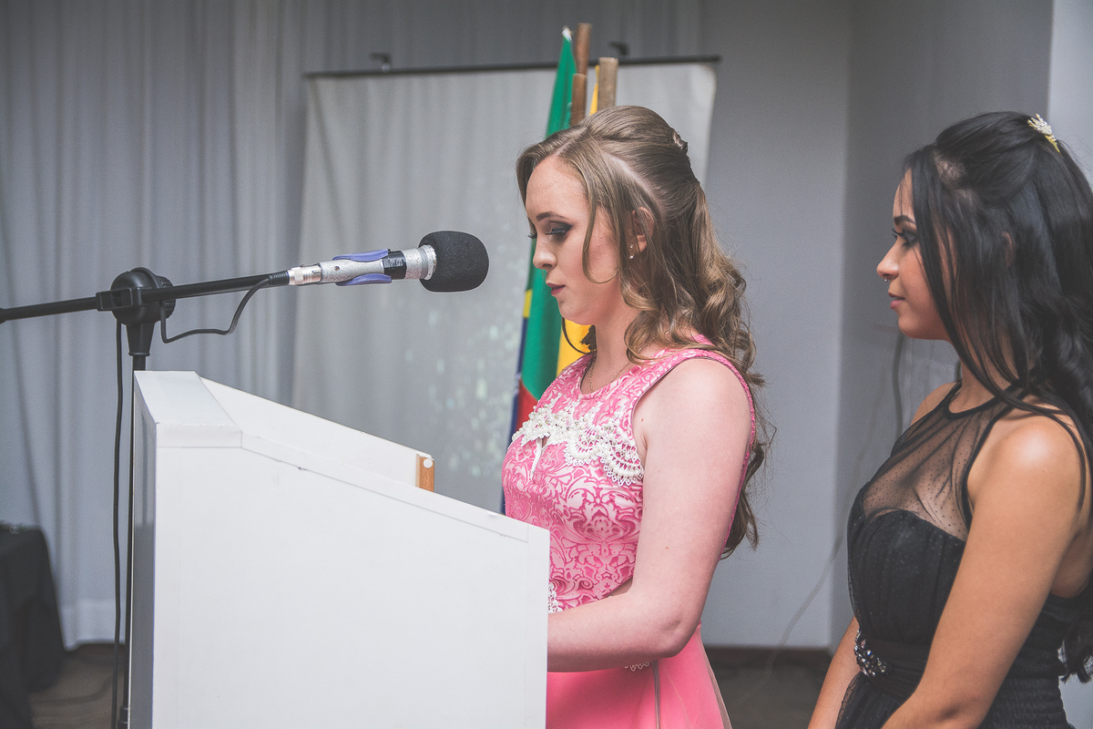 Formanda discursando