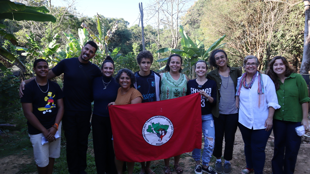 Foto de encerramento das oficinas realizadas no assentamento. 