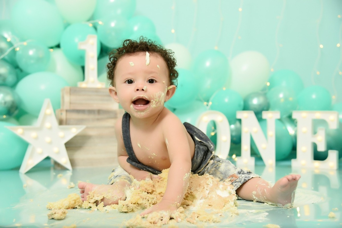 Ensaio de um ano com bolo, smash the cake no tatuape