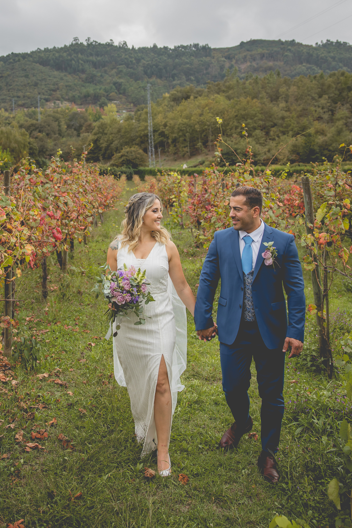 sessão com os noivos, quinta de palmezões, fotos noivos em vinha