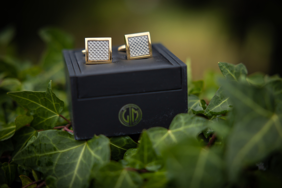 botões de punho do noivo