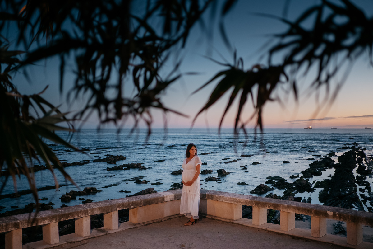 grávida junto ao mar da Figueira da Foz