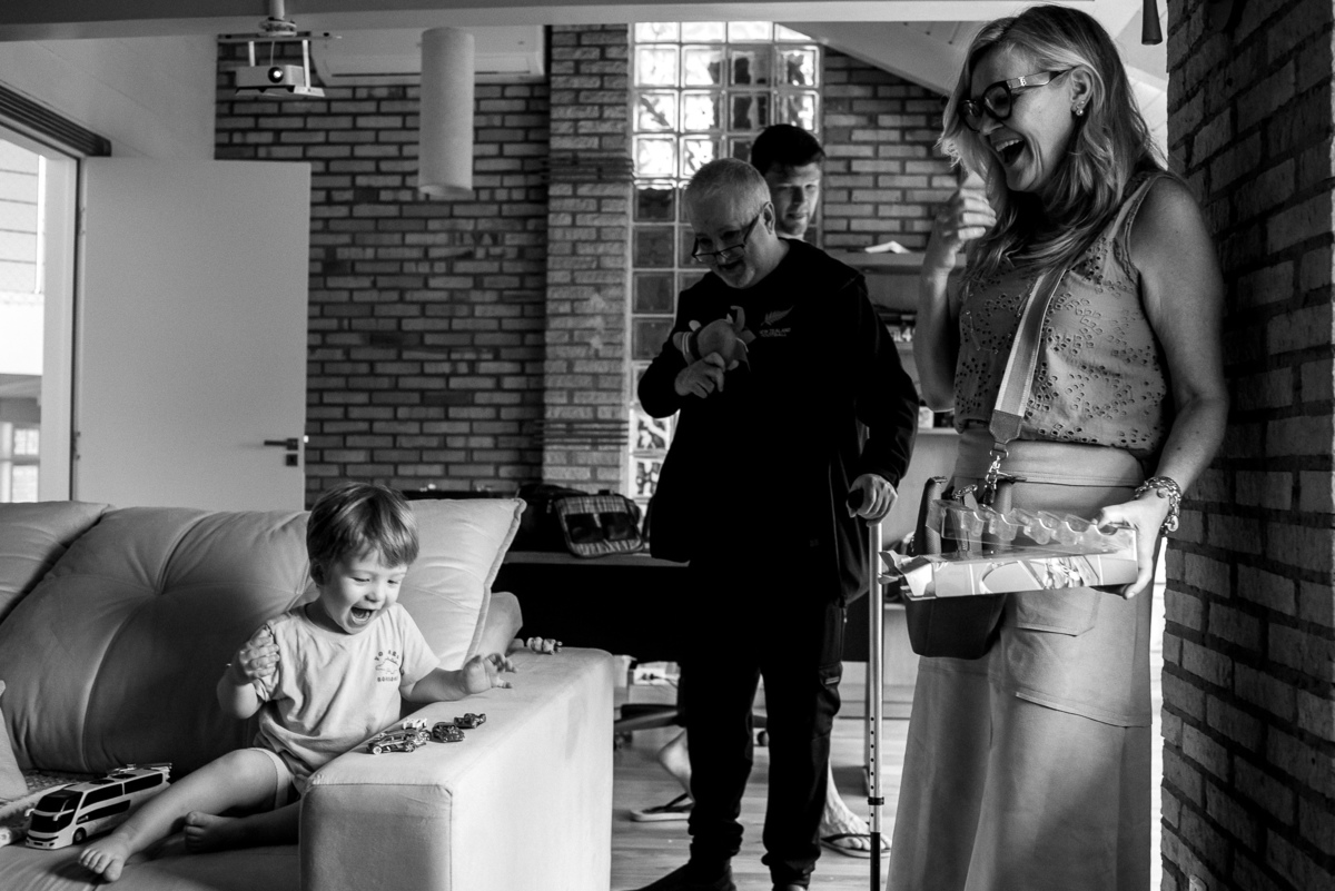 trabalho documental de fotografia em um aniversário infantil