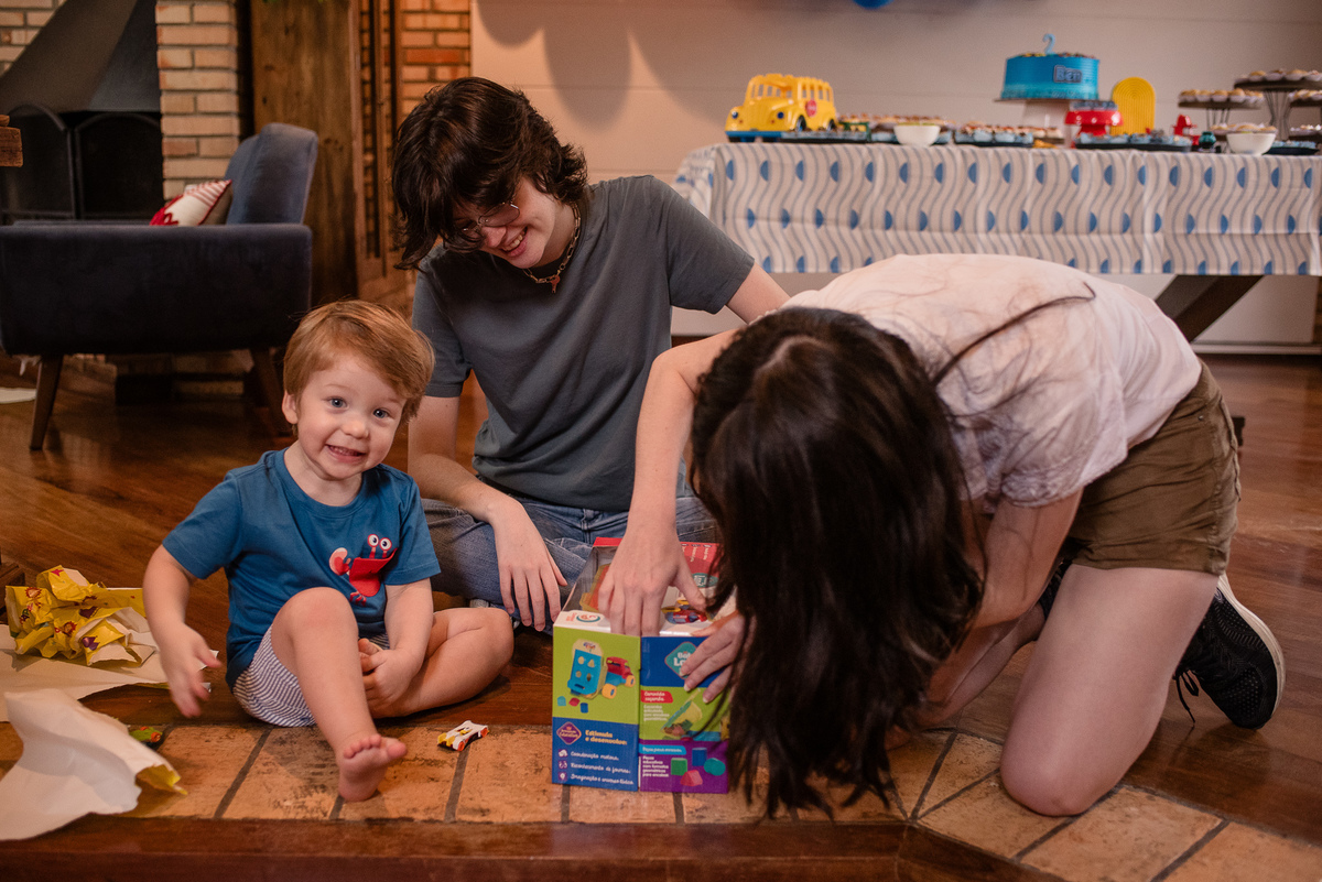trabalho documental de fotografia em um aniversário infantil